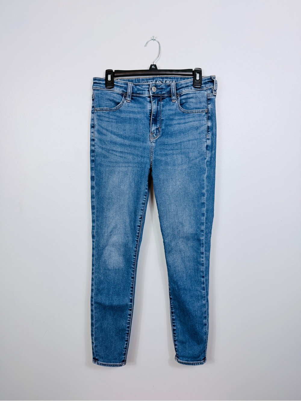 American Eagle next level stretch hi rise jegging blue jeans size 10